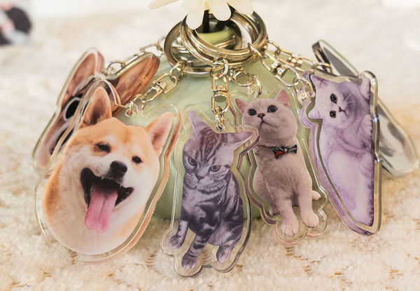 Custom Pet Photo Acrylic Keychain