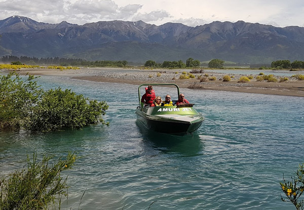 Hanmer Springs Jet Boat Wilderness Safari for an Adult - Option for a Child