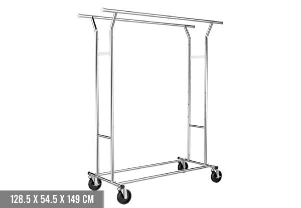 Adjustable Heavy-Duty Industrial Clothes Rack - Two Options Available