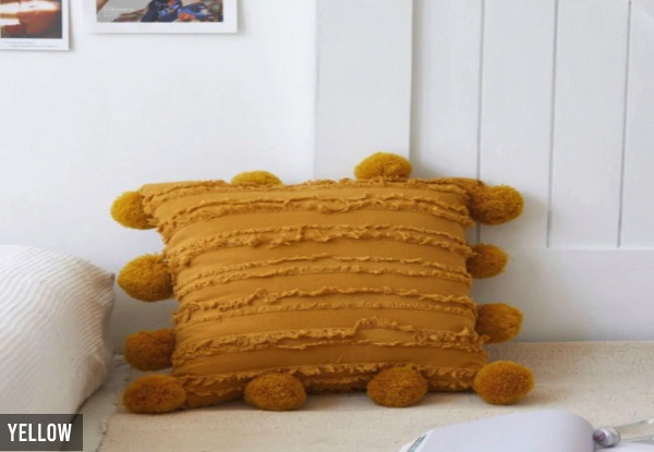 Pom Pom Reverie Cushion Cover - Four Colours Available