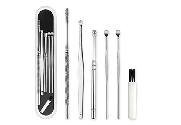 Stainless Steel Ear Cleaning Five-Piece Set - Option for Two Sets with Free Delivery
