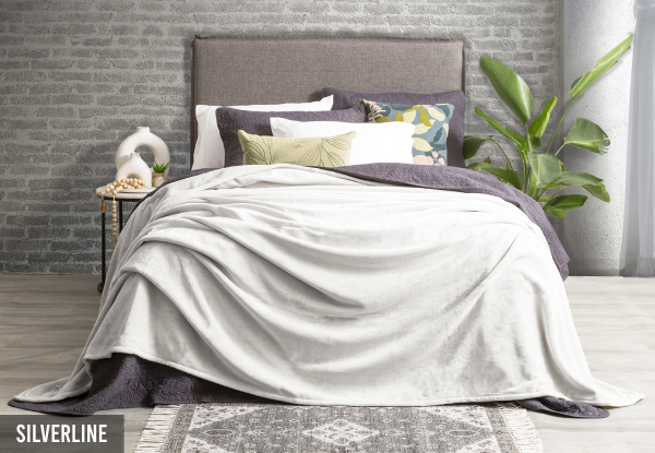 Renee Taylor Plush 380 GSM Ultra Soft Velvet Blanket - Available in Five Colours & Three Sizes