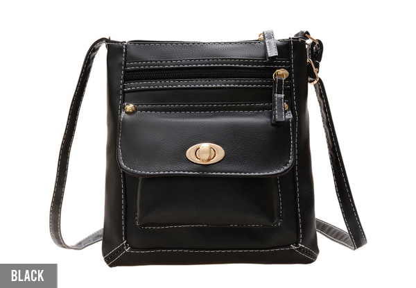 Womens Vintage PU Leather Shoulder Bag - Available in Four Colours & Option for Two