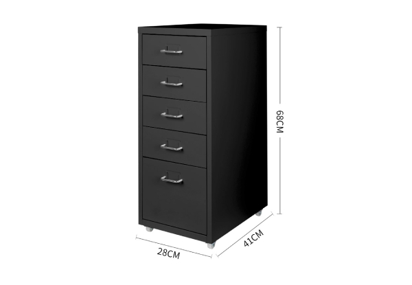 Levede Five-Drawer Office Storage Cabinet - Two Colours Available