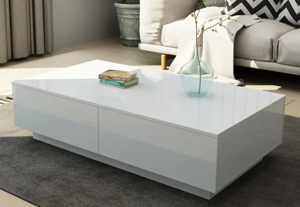 Four-Drawer High Gloss Living Room Table