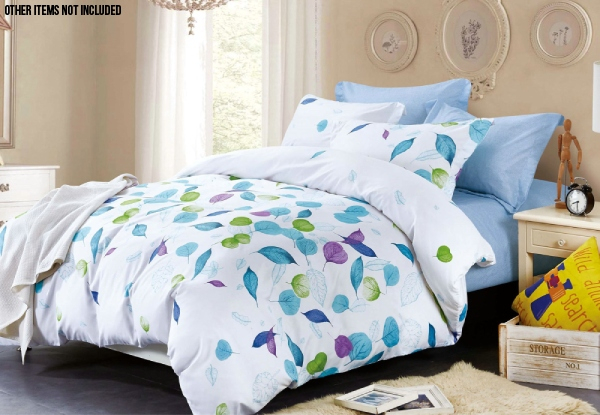 Leaves Duvet Cover Set - Four Sizes Available & Options for Extra Pillowcases