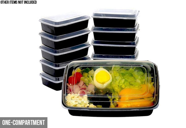 10-Pack of Reusable Food Storage Containers - Three Styles Available with Free Delivery