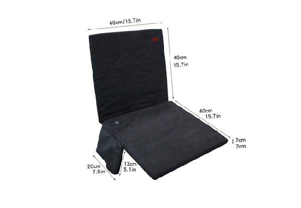 USB Heated Foldable Camping Chair Pad - Three Colours Available