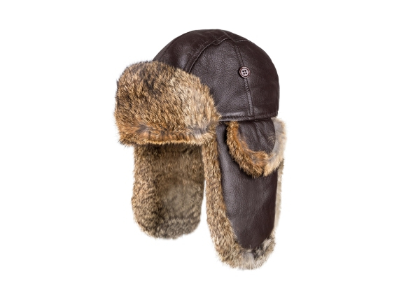 Ozwear Ugg Kids Vintage Rodeo Leather Rabbit Fur Aviator Hat - Two Sizes Available