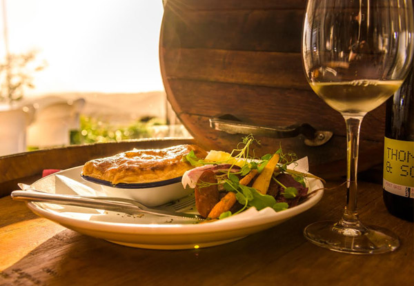$159 for a Waiheke Winery Lunch Package for Two incl. Return Ferry Tickets, On-Island Transfers & Two-Course Lunch with Wine Tasting at Thomas' Bach Restaurant - Options for Four or Six People