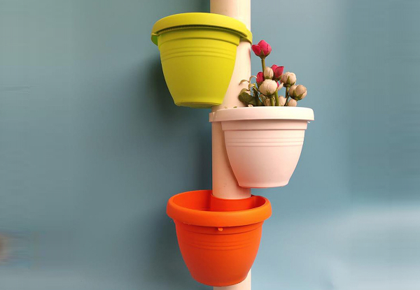 Three-Piece Drain Pipe Flower Pot Set