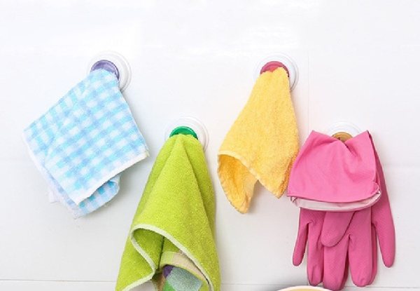 Four-Pack of Hand Towel Storage Clips - Option for Eight-Pack with Free Delivery