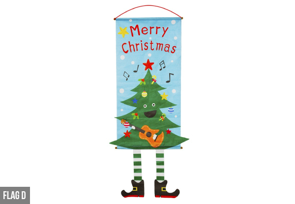 Christmas Cloth Hanging Flag - Six Styles Available
