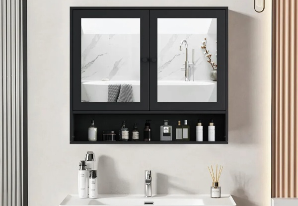 Bathroom Mirror Cabinet with Two Doors