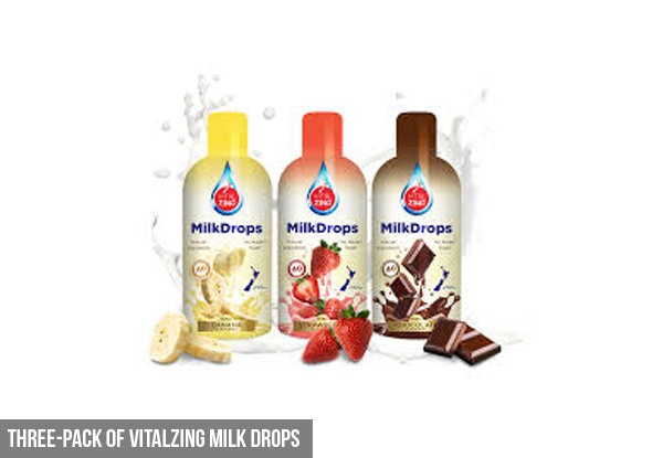 Eight-Pack of VitalZing WaterDrops or Three-Pack of VitalZing Milk Drops - Option for Both