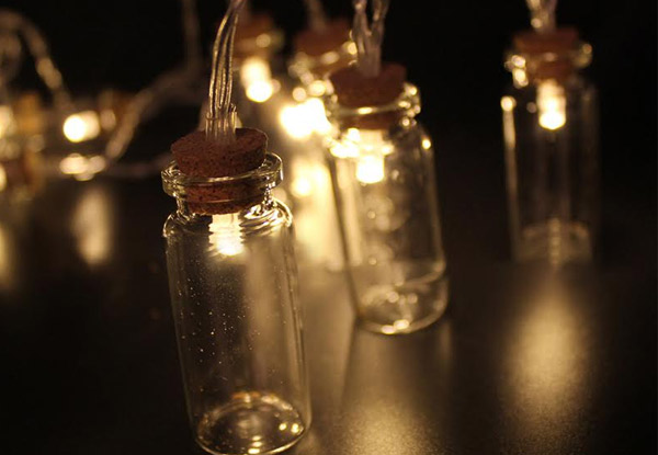 20 LED Glass Bottle String Lights