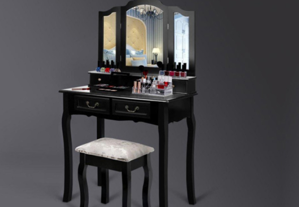 Dressing Table with Stool - Two Styles Available