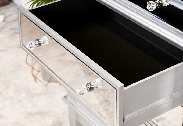Vintage Style Mirrored Four-Drawer Chest