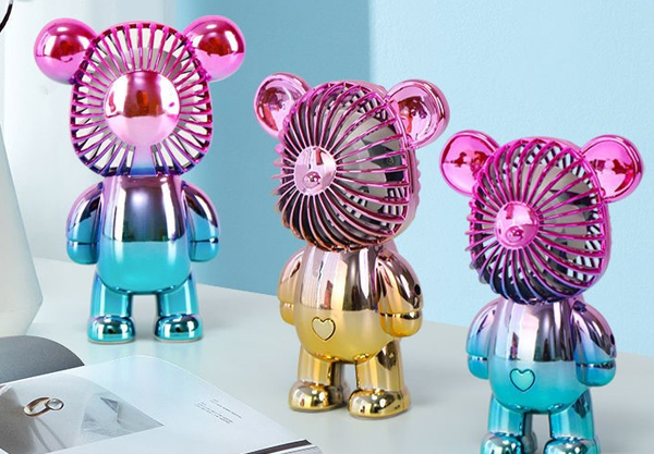 Rechargeable Gradient Bear Fan - Four Colours Available