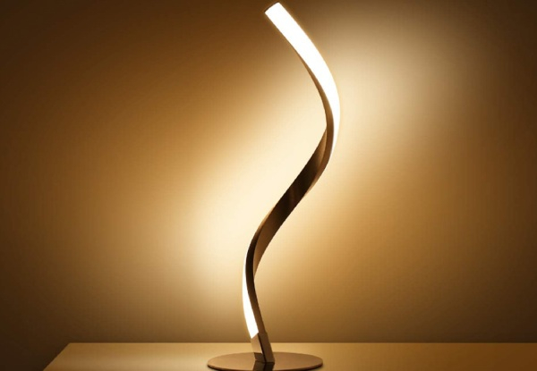 Modern Spiral Bedside Lamp - Available in Two Colours & Option for Two-Pack