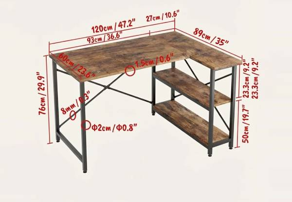 120cm Corner Computer Desk