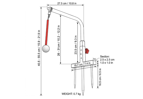 Adjustable Golf Swing Trainer with Hanging Ball
