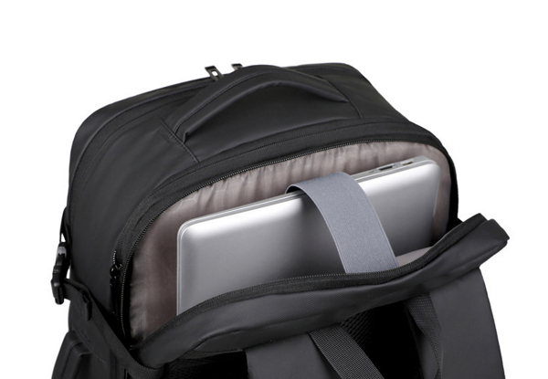 Water-Resistant Expandable Laptop Bag with USB Charging