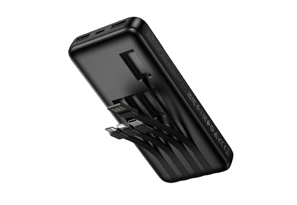 Titan PowerUp 10000mAh Power Bank with 4 Built-In Cables