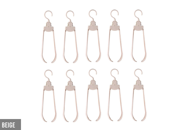 10-Piece Retractable Laundry Hangers - Three Colours Available