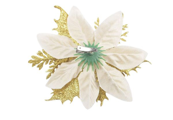 12-Piece Artificial Christmas Poinsettia Flowers - Three Colours Available