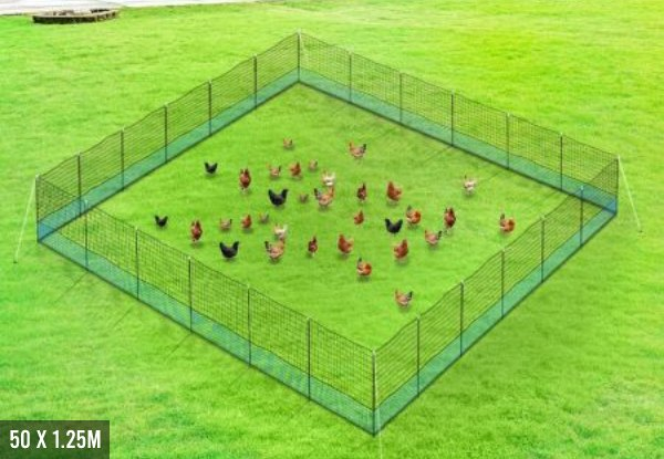 10-Post Lightweight & Portable Chicken Fence - Three Sizes Available