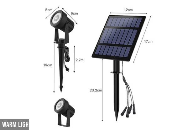 Solar Outdoor Garden Spotlight - Available in Two Light Colours & Option for Four or Six Headlights