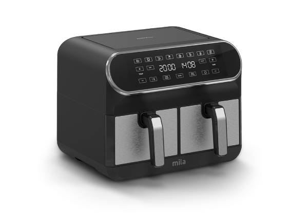 Mila EasyChef Dual 8L Dual Basket Air Fryer with Touch Control