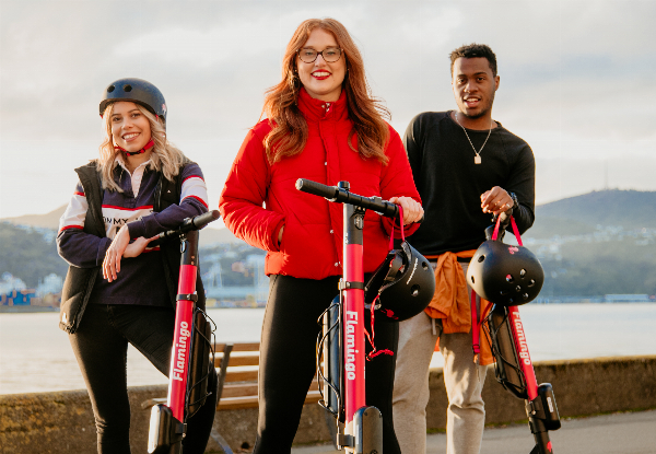 One-Hour Flamingo Scooter Credit for Christchurch - Option for Two Hours