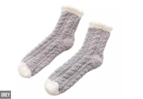 Three-Pack of Fluffy Socks - Five Options Available & Option for Six-Pack