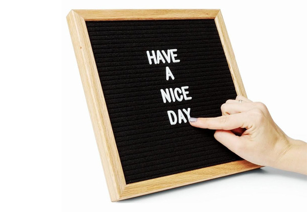 Black Felt Letter Board with 290 Letters