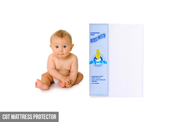 Cot Mattress Protector - Option for a Single Bed Mattress Protector or Two-Piece Cot Sheet Set