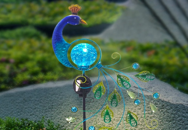 Peacock Garden Ornament - Option for Rain Gauge or Solar Light