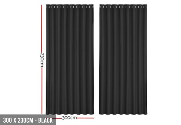 Two-Piece Blackout Window Curtain Eyelet - Available in Four Colours & Four Sizes