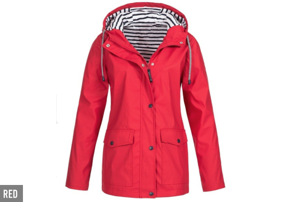Winter Rain Jacket with White/Black Striped Lining - Seven Colours & Eight Sizes Available