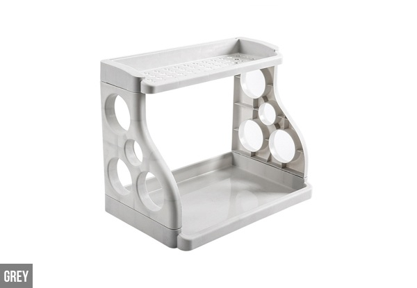 Two-Tier Kitchen Storage Rack - Two Colours Available - Option for Two-Pack