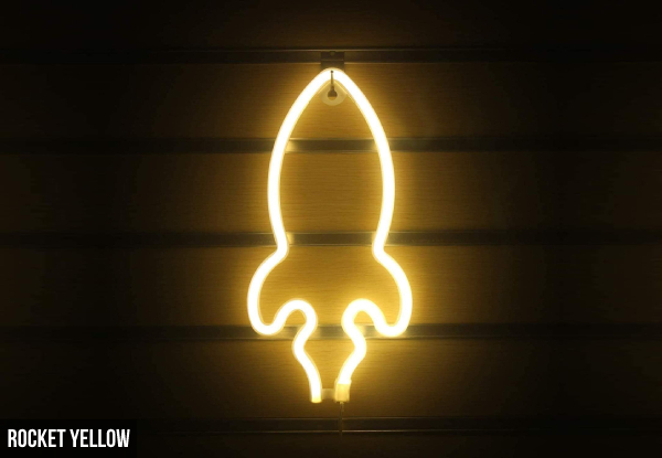 LED Planet Rocket Neon Light - Eight Options Available