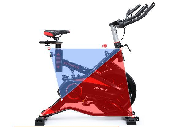 Spin Bike Exercise Stationary Bicycle with Adjustable LCD Display