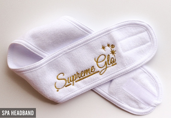Supreme Glo Skincare Range - Option for Serum, Headband or Dew