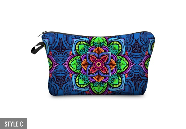 Mandala Pattern Makeup Bag - Eight Options Available