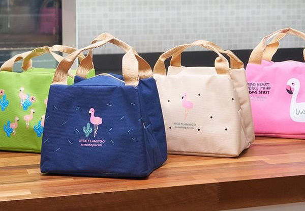 Flamingo Thermal Insulated Lunch Bags - Four Colours Available with Free Delivery