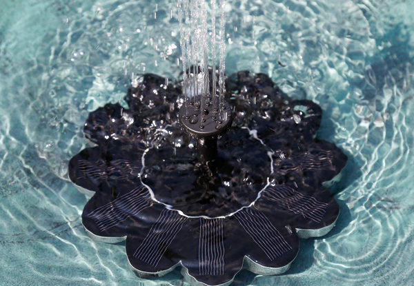 Six-Nozzle Floating Solar Waterfall Fountain Pump - Option for Two-Pack