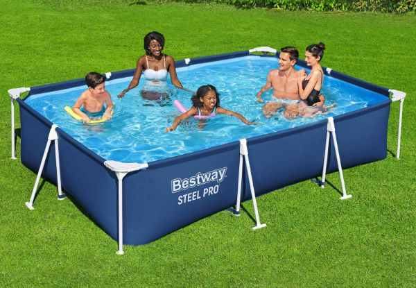 Bestway Steel Pro Frame 300x201x66cm Rectangular Above Ground Swimming Pool