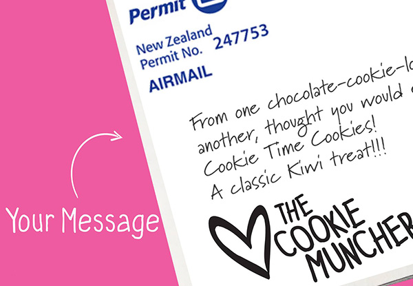 Postcard & Cookies incl. Worldwide Delivery from Cookie Time