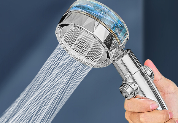 360-Degree Rotating Shower Head with Three-Piece Filter Set - Available in Three Colours & Option for Two Sets